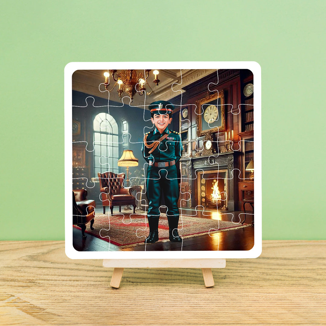 Personalised Army Officer Desire Puzzle Photo Frame