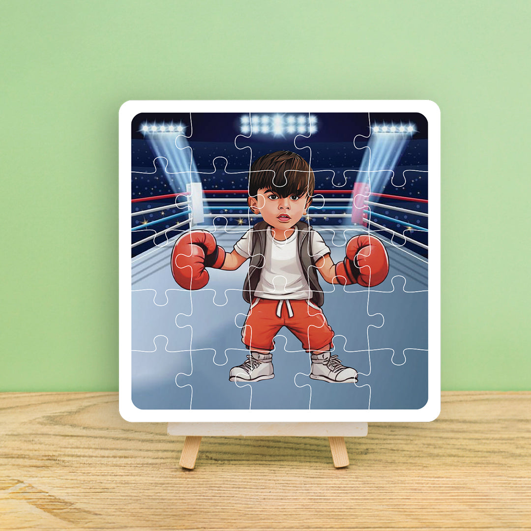 Personalised Boxer Desire Puzzle Photo Frame