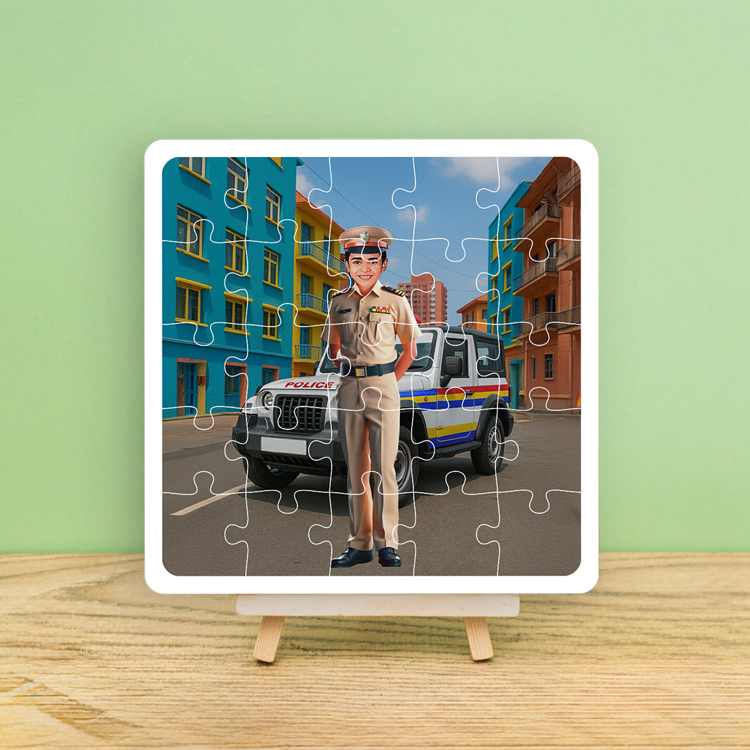 Personalised Police Desire Puzzle Photo Frame