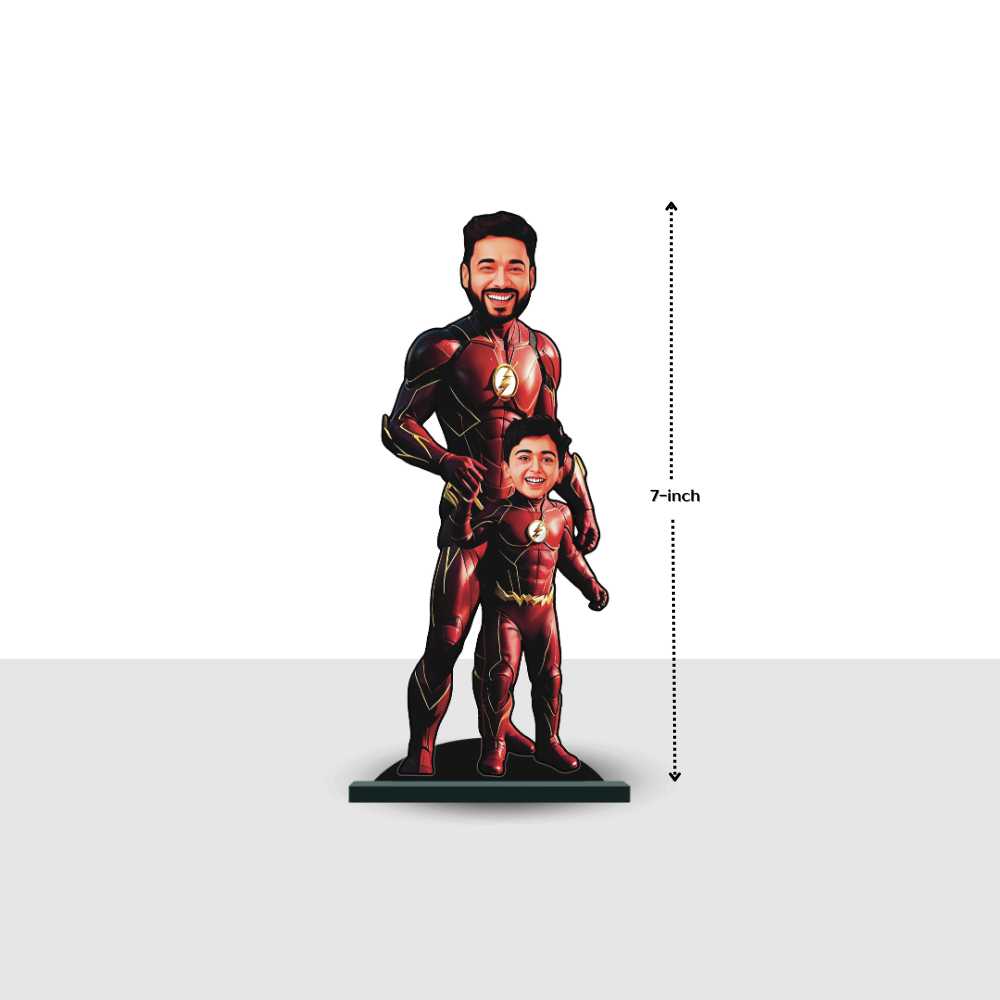 Personalised Superhero Father & Son Flash Minify