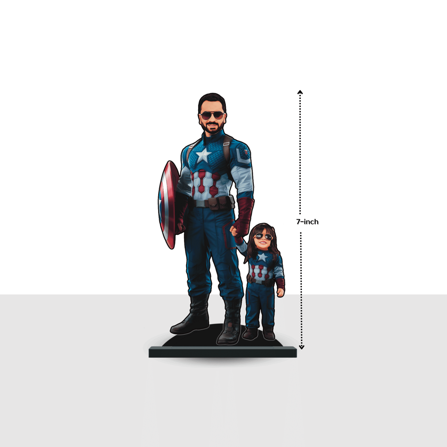 Personalised Superhero Father & Daughter Captain America Minify