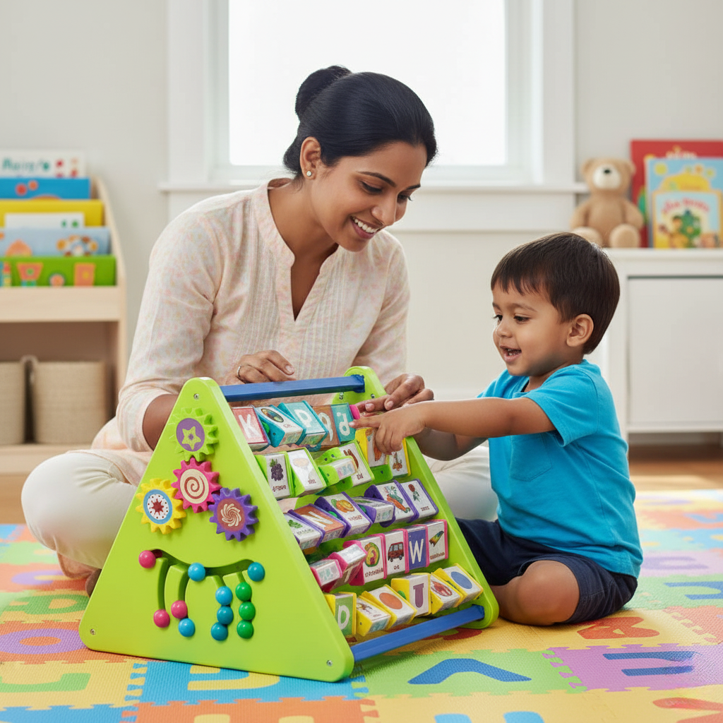 8-in-1 Activity Triangle Toy for Kids