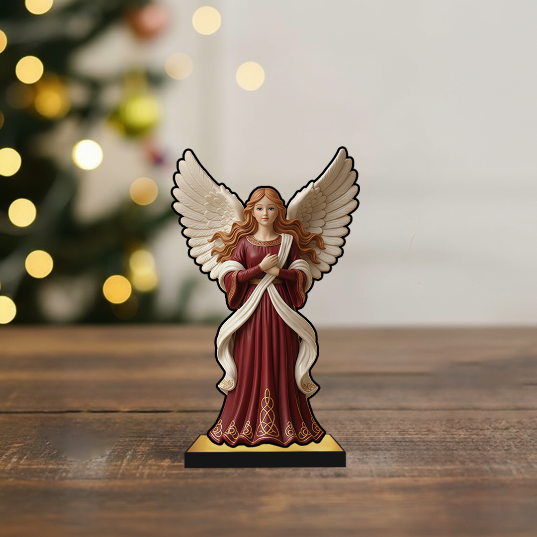 Guardian Angel of Grace – 2D Acrylic Christmas Decor Miniature