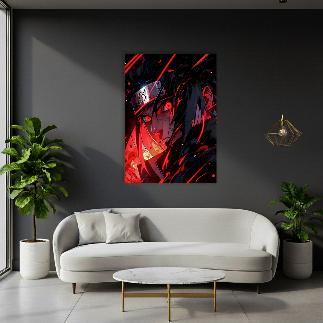 Sasuke Uchiha – Sharingan Fury Premium Acrylic Anime Wall Frame
