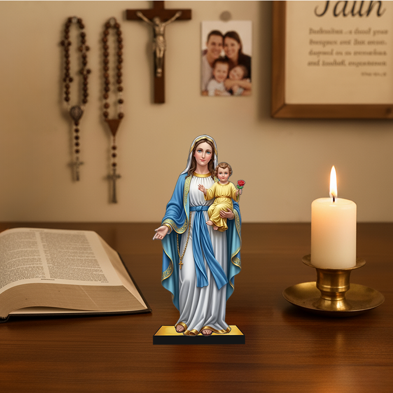 Mother Mary with Baby Jesus 2D Miniature