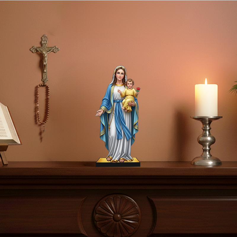 Mother Mary with Baby Jesus 2D Miniature