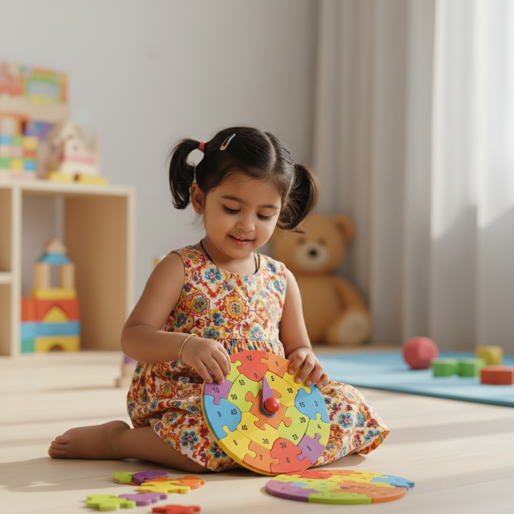 Colorful Wooden Clock Puzzle β Kids Learning Toy