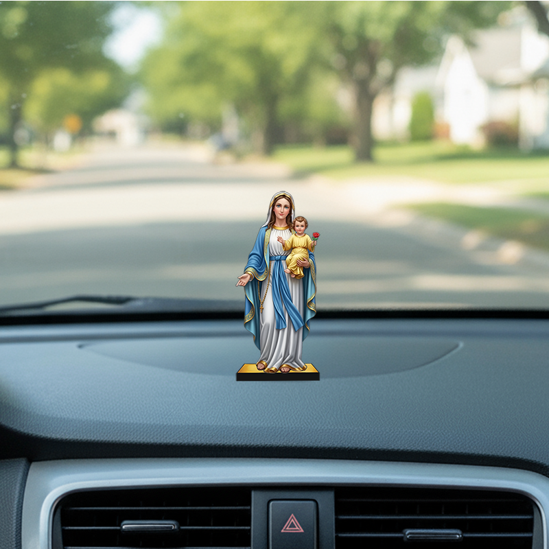 Mother Mary with Baby Jesus 2D Miniature