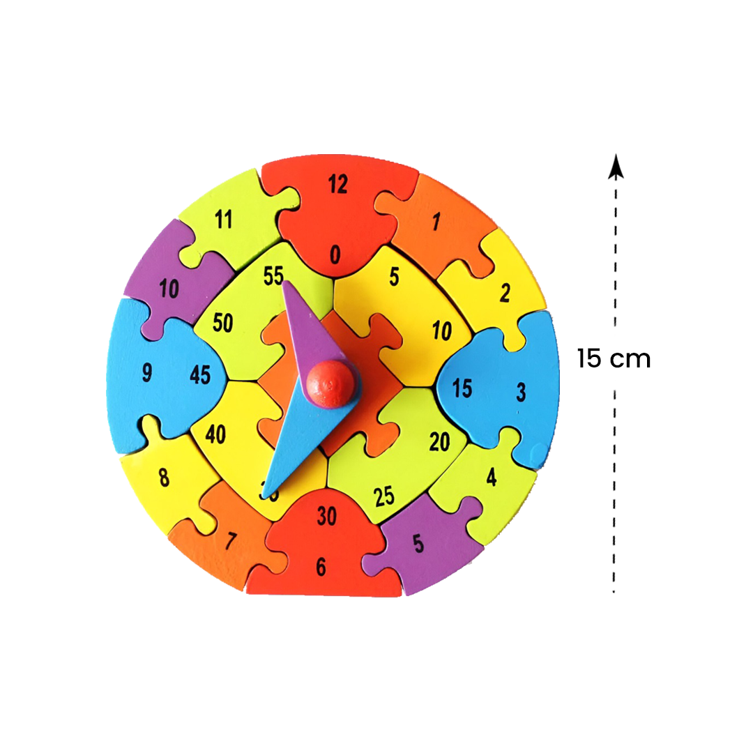 Colorful Wooden Clock Puzzle β Kids Learning Toy