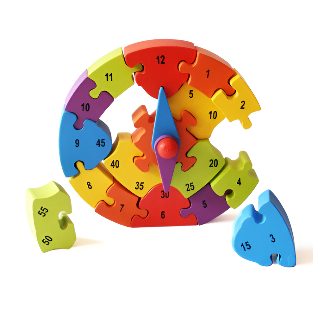 Colorful Wooden Clock Puzzle β Kids Learning Toy