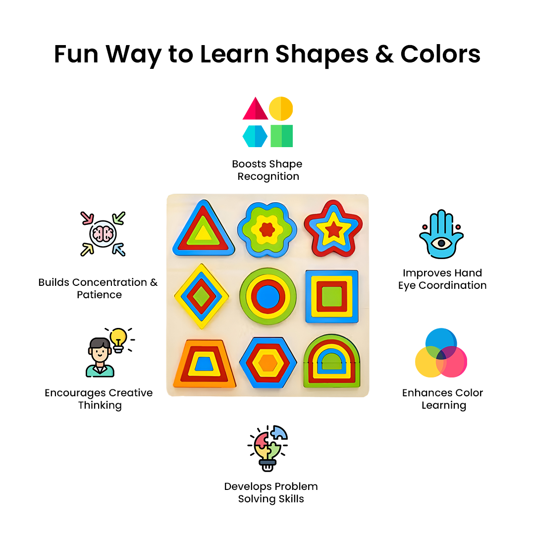 Wooden Shapes Puzzle Learning Toy