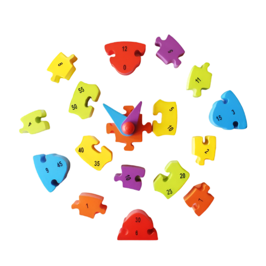 Colorful Wooden Clock Puzzle β Kids Learning Toy