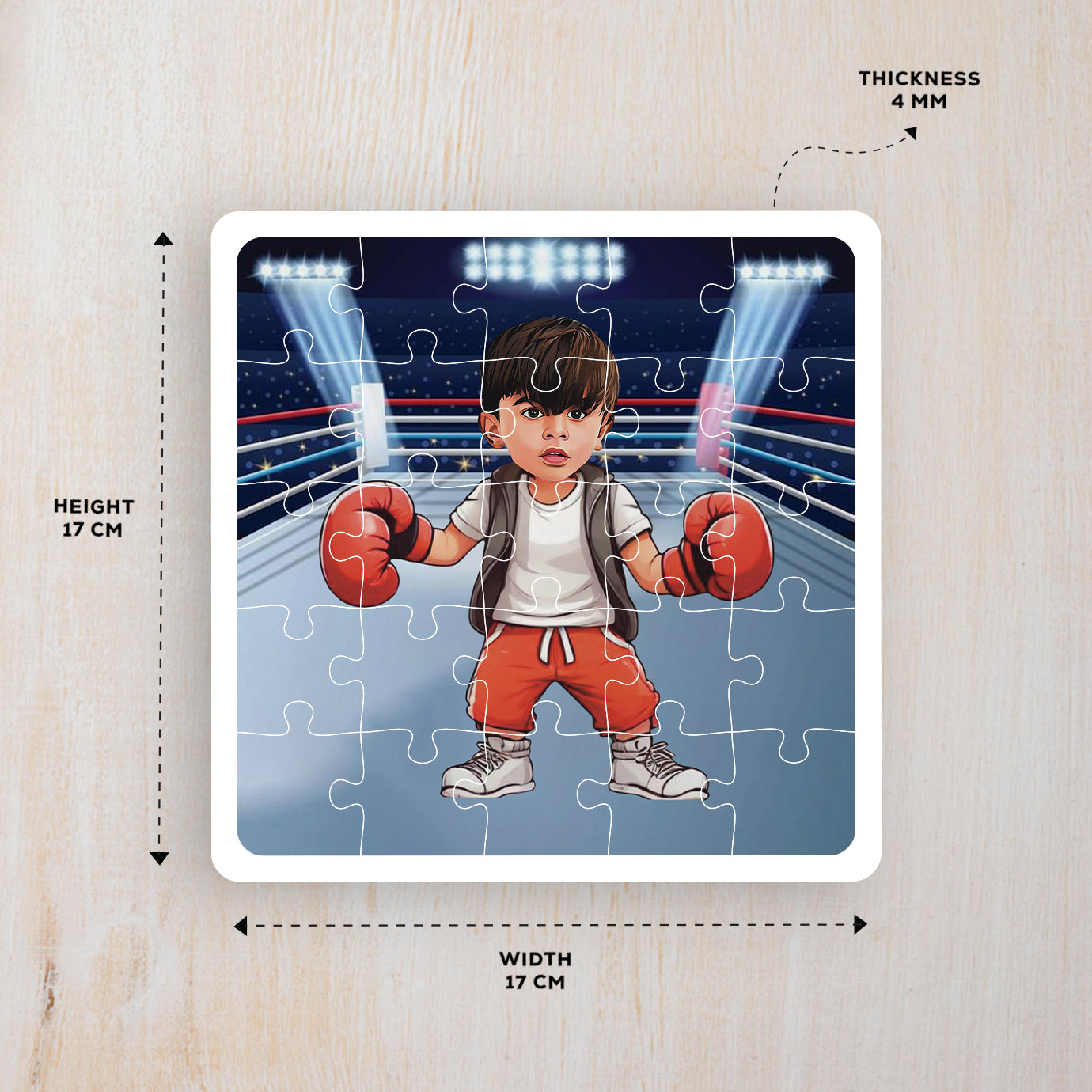Personalised Boxer Desire Puzzle Photo Frame