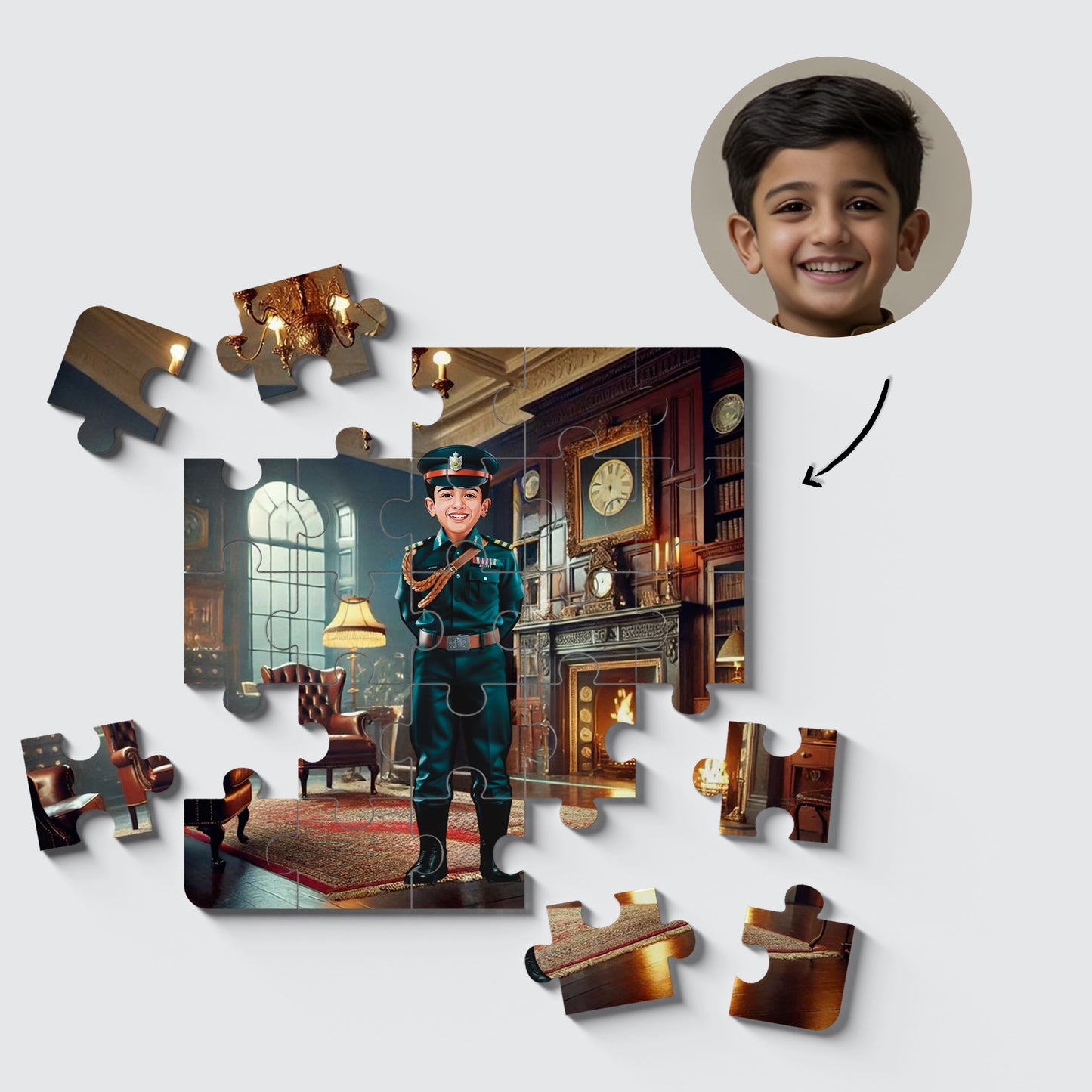Personalised Army Officer Desire Puzzle Photo Frame