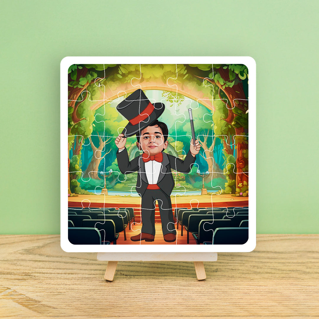 Personalised Magician Desire Puzzle Photo Frame