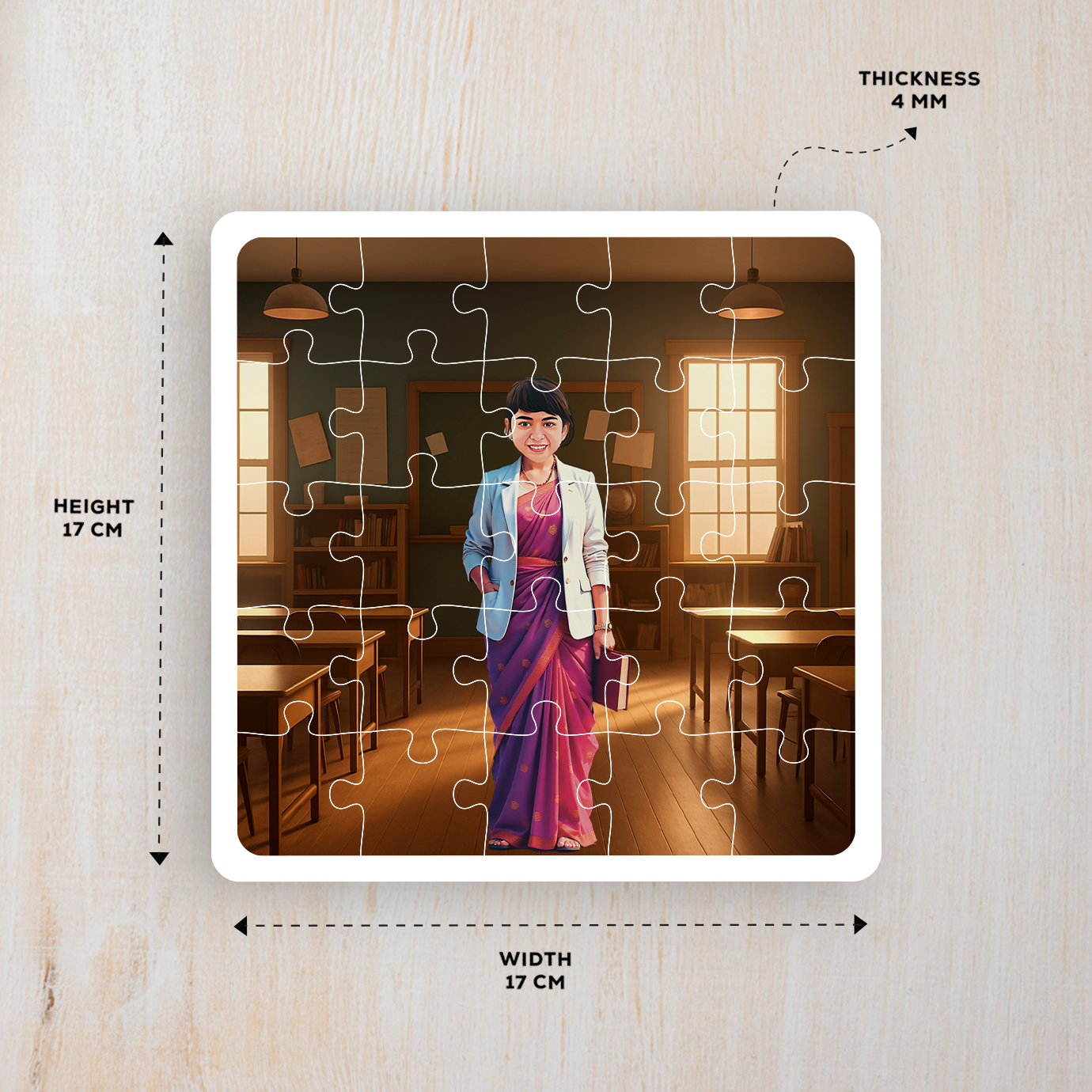 Personalised Teacher Desire Puzzle Photo Frame