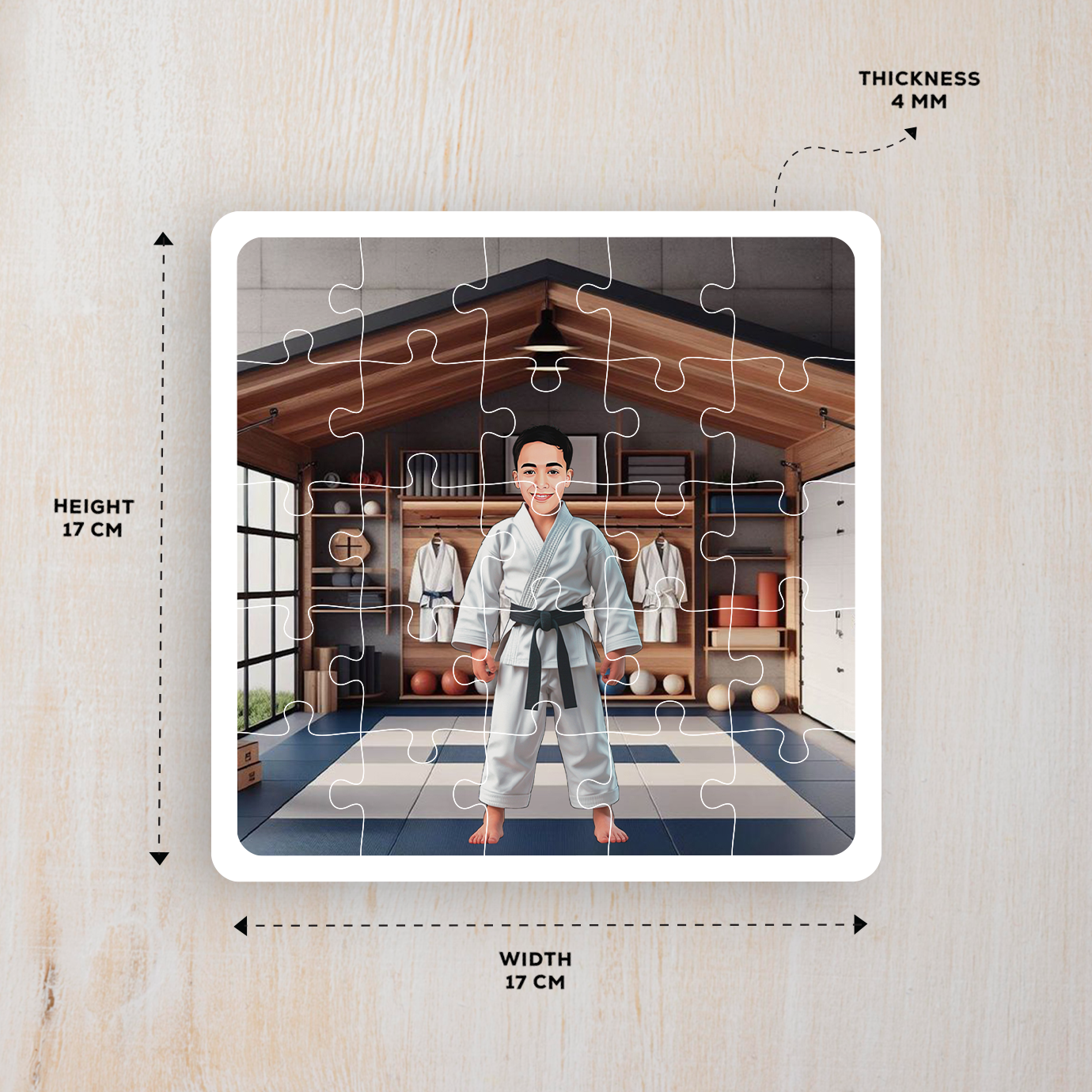 Personalised Karate Kid Desire Puzzle Photo Frame