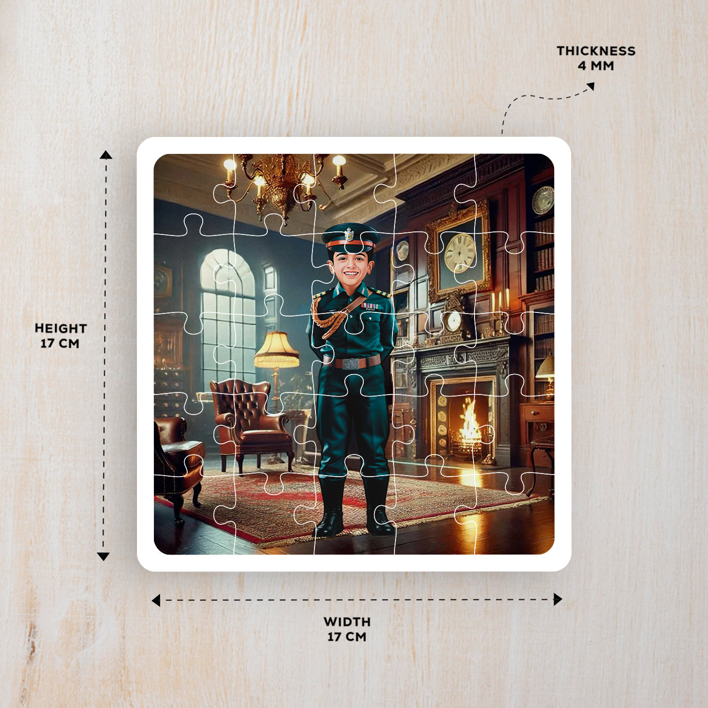 Personalised Army Officer Desire Puzzle Photo Frame