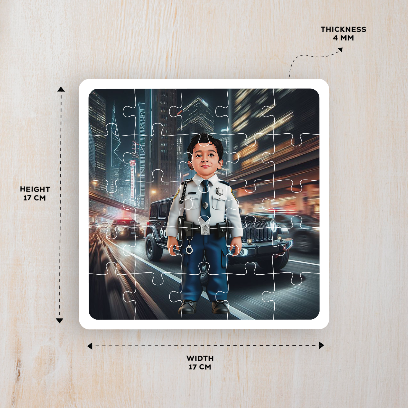 Personalised Cop Desire Puzzle Photo Frame