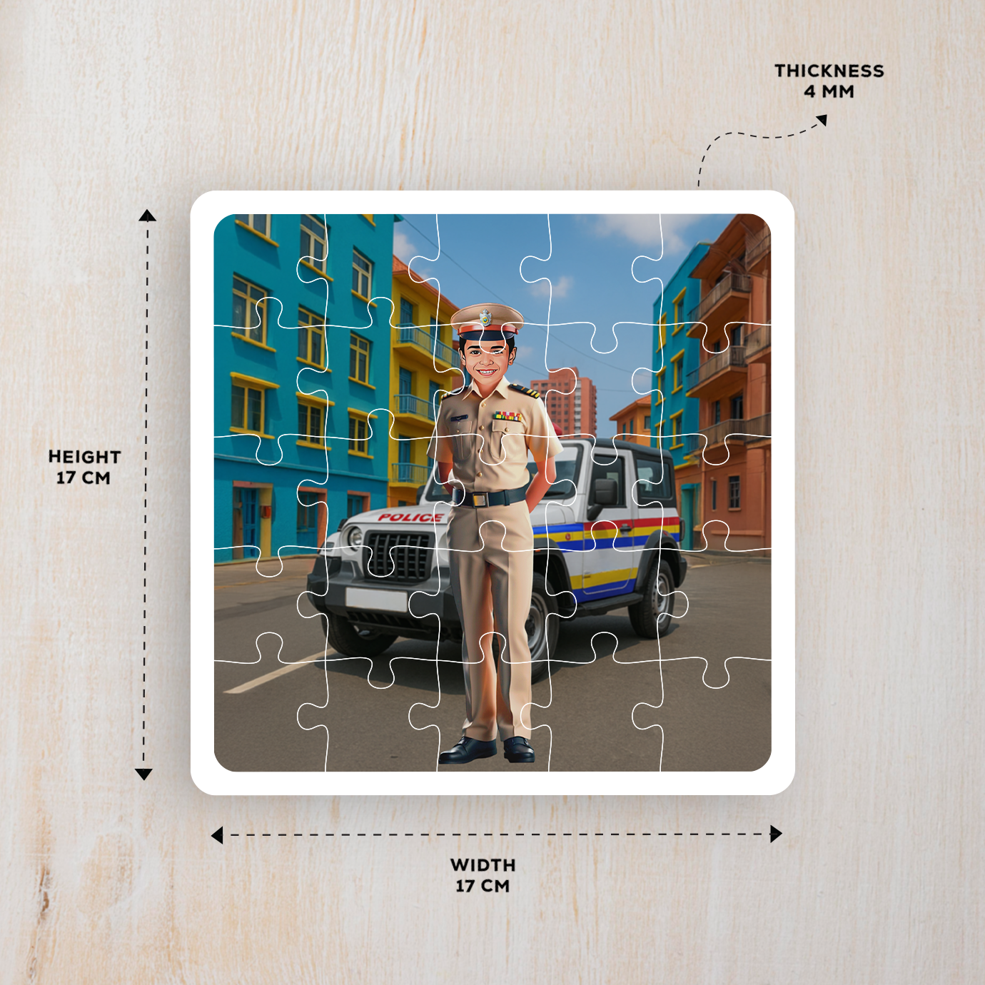 Personalised Police Desire Puzzle Photo Frame