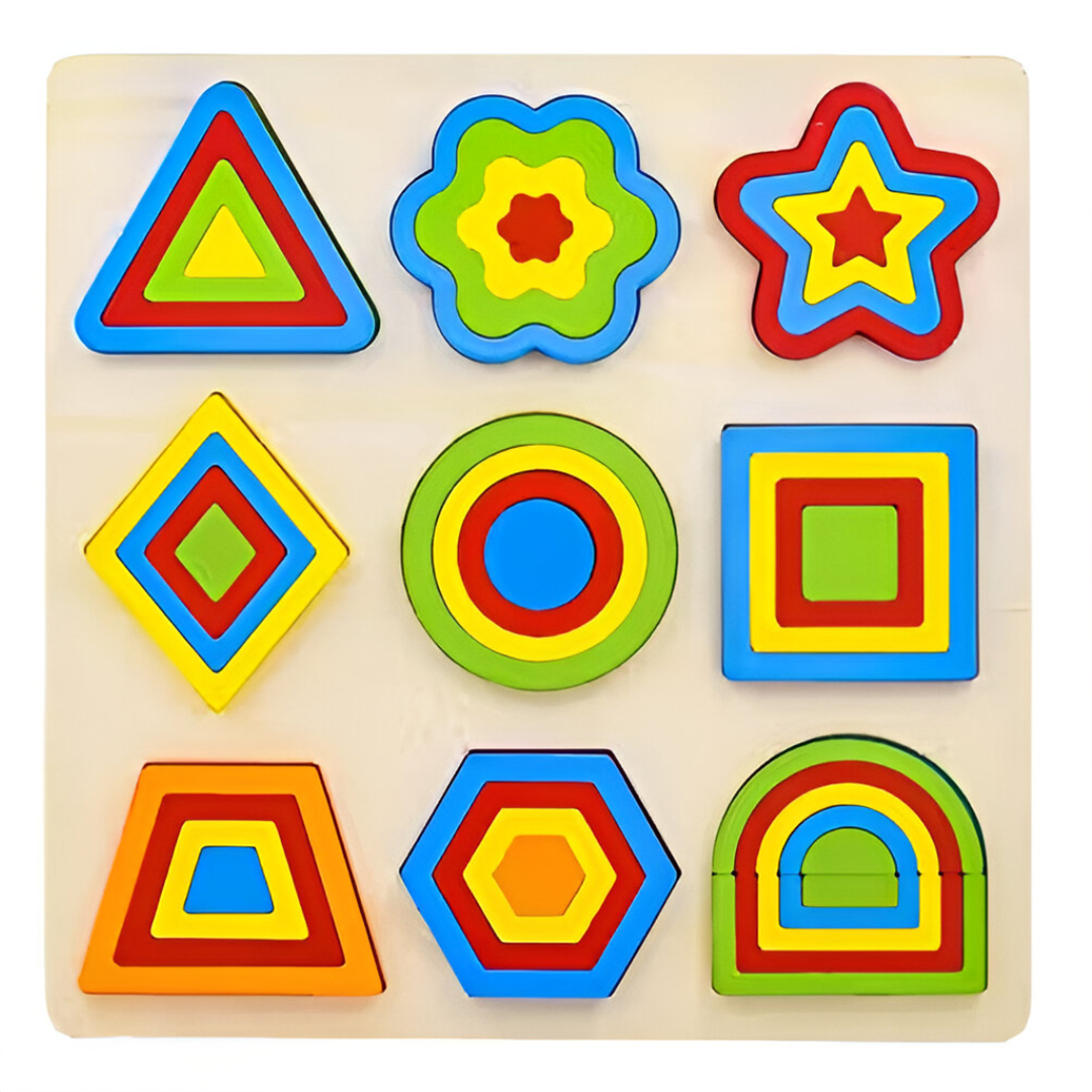 Wooden Shapes Puzzle Learning Toy