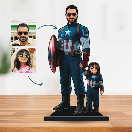 Personalised Superhero Family Captain America Minify