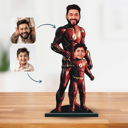 Personalised Superhero Father & Son Flash Minify