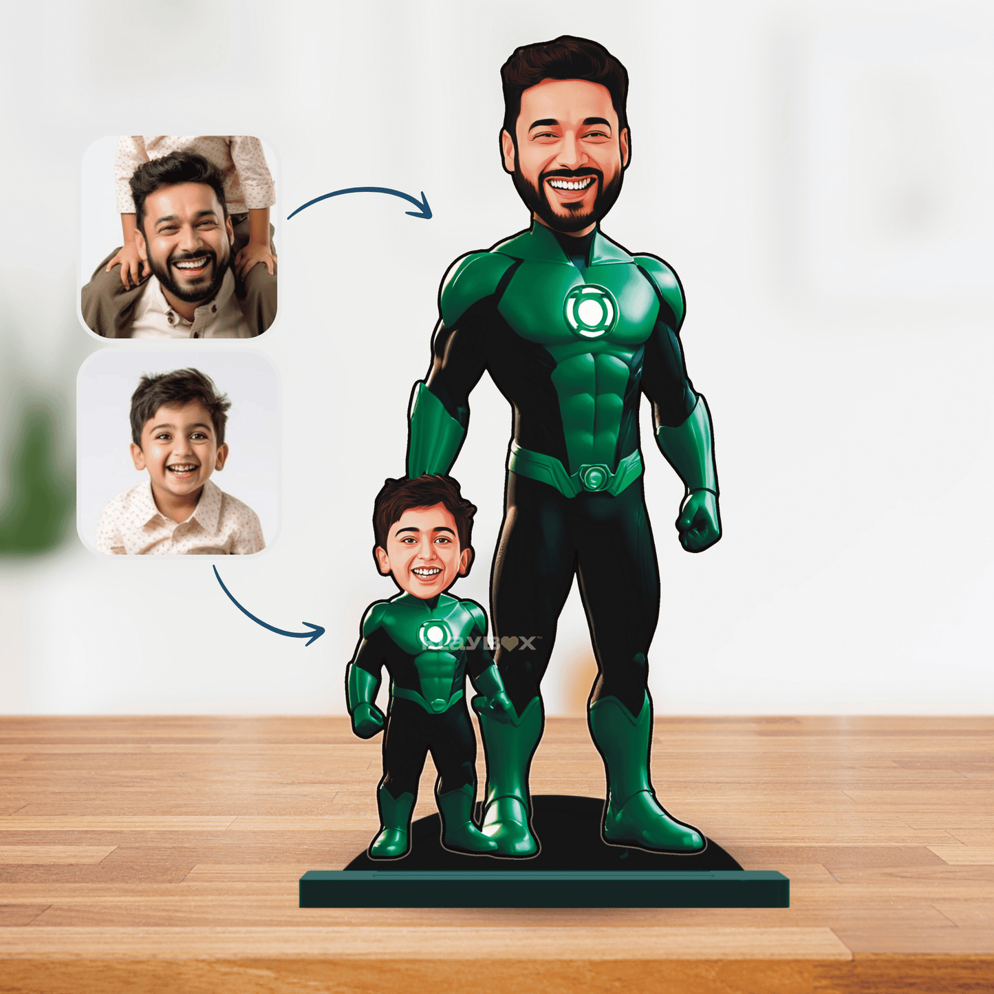 Personalised Superhero Father & Son Green Lantern Minify