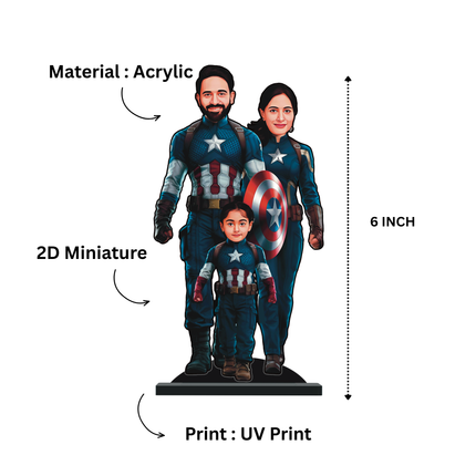 Personalised Superhero Family Captain America Minify