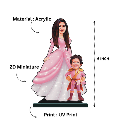 Personalised Superhero Mother & Son Princess Melody Minify