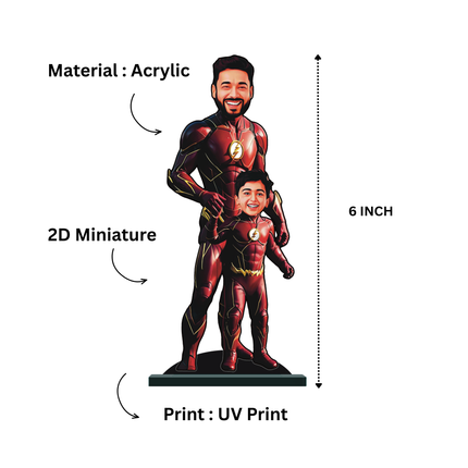 Personalised Superhero Father & Son Flash Minify