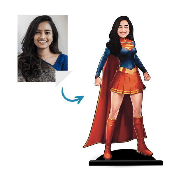 Personalised Super-women Miniature for Adults