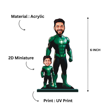 Personalised Superhero Father & Son Green Lantern Minify