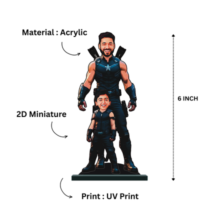 Personalised Superhero Father & Son Hawkeye Minify