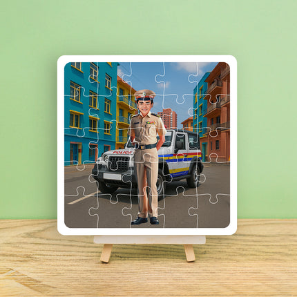Police Desire Puzzle Photo Frame