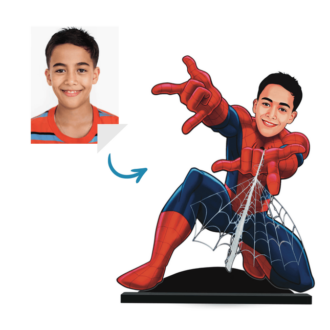 Personalised Superhero Minify Spider Man sitting pose 2