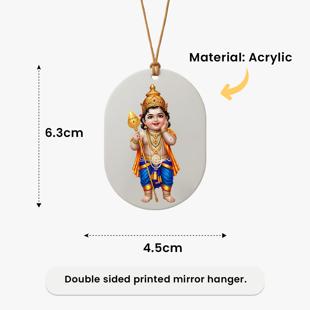 Lord Murugan Mirror Hanger