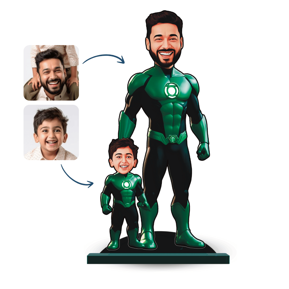 Personalised Superhero Father & Son Green Lantern Minify