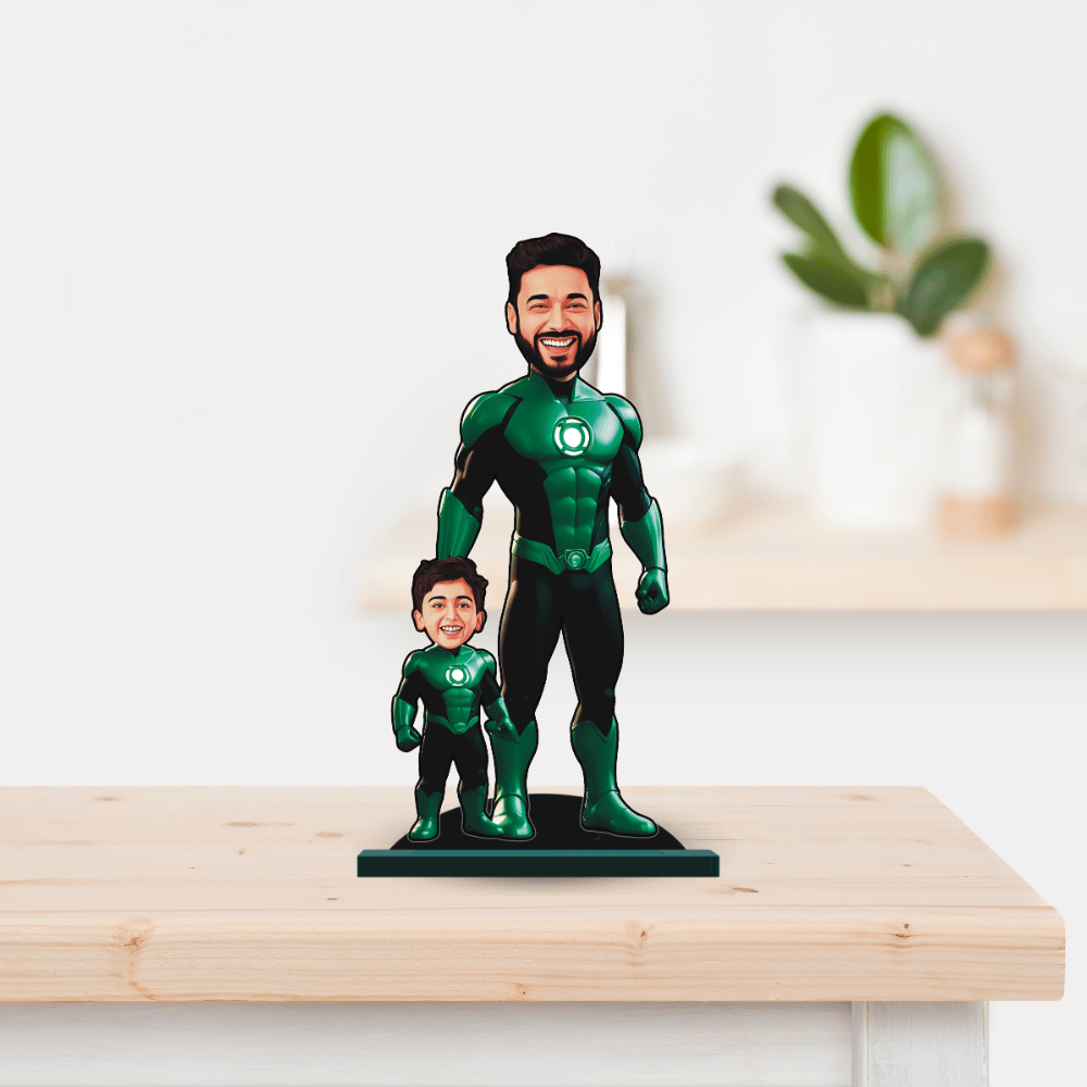 Personalised Superhero Father & Son Green Lantern Minify