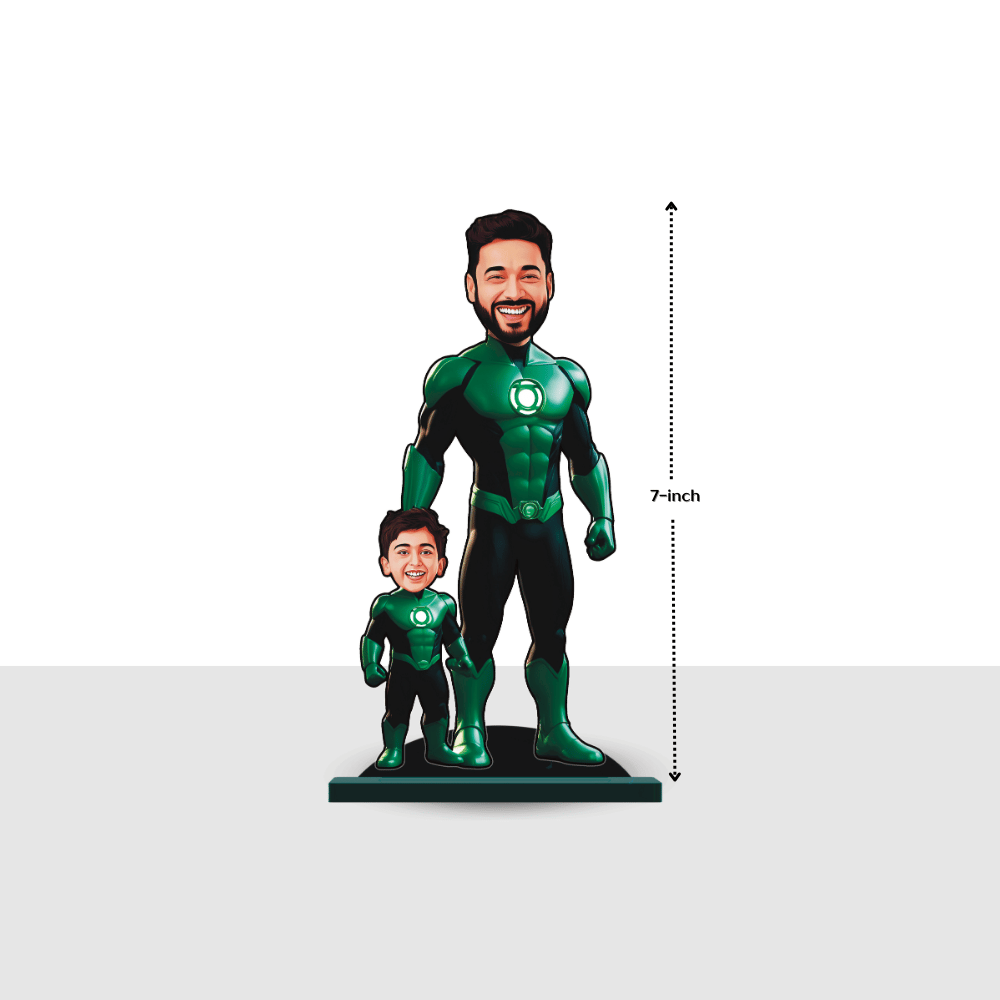 Personalised Superhero Father & Son Green Lantern Minify