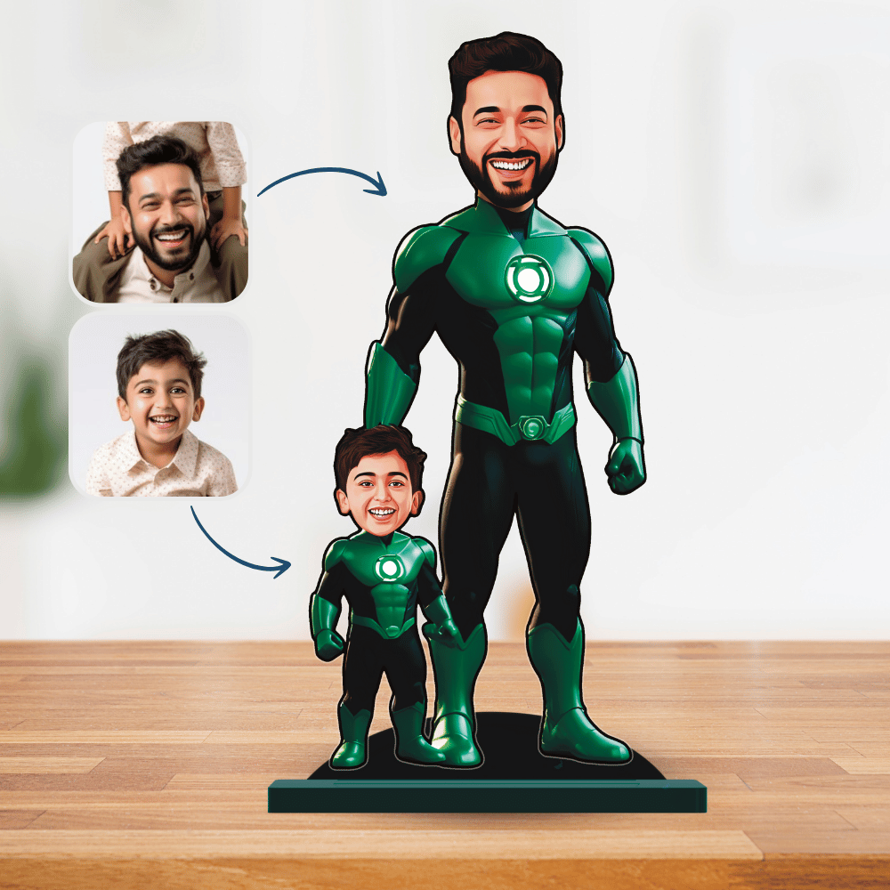 Personalised Superhero Father & Son Green Lantern Minify