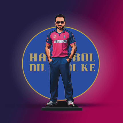Custom IPL Team Miniature with Your Face + Free Keychain: Rajasthan Royals