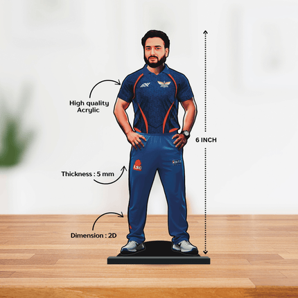 Custom IPL Team Miniature with Your Face + Free Keychain: Lucknow Super Giants