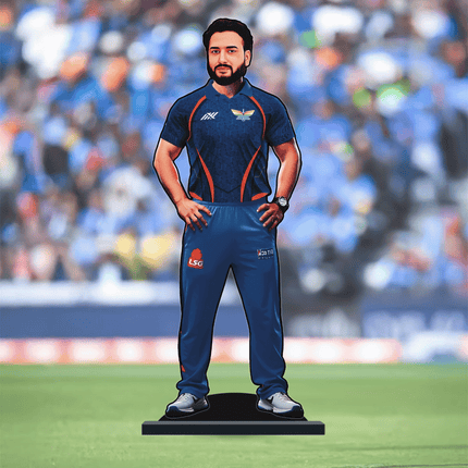 Custom IPL Team Miniature with Your Face + Free Keychain: Lucknow Super Giants