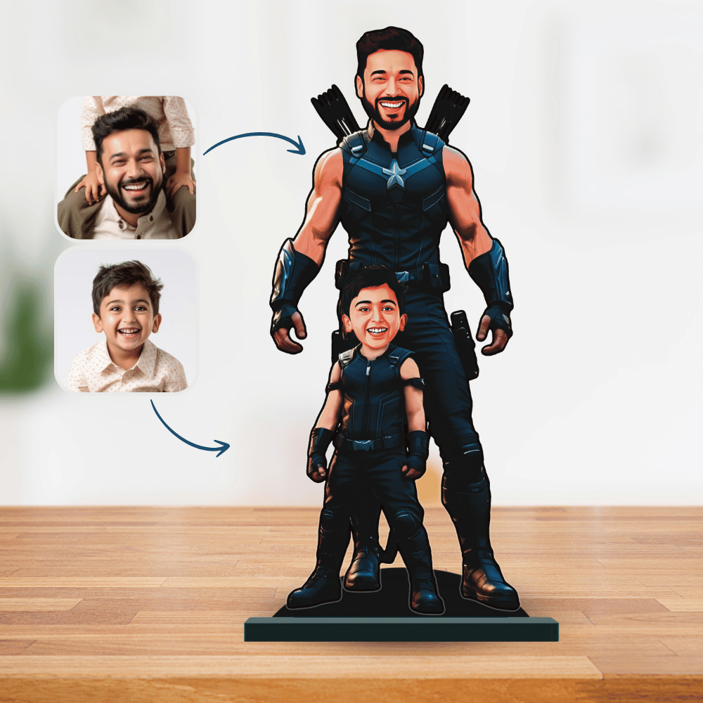 Personalised Superhero Father & Son Hawkeye Minify