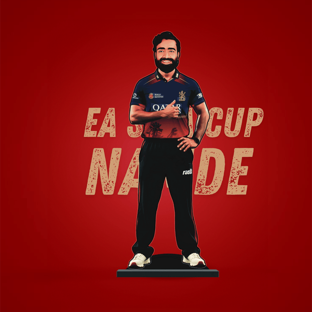 Custom IPL Team Miniature with Your Face + Free Keychain: Royal Challengers Bengaluru