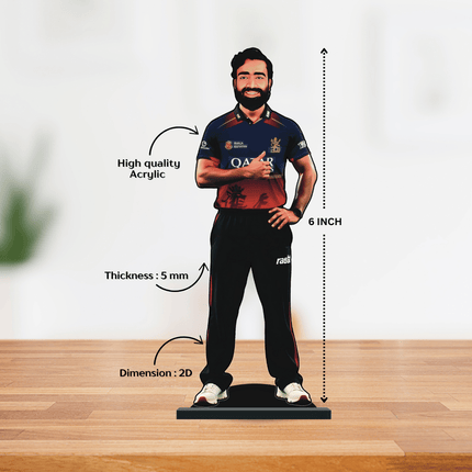 Custom IPL Team Miniature with Your Face + Free Keychain: Royal Challengers Bengaluru