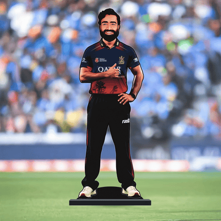 Custom IPL Team Miniature with Your Face + Free Keychain: Royal Challengers Bengaluru