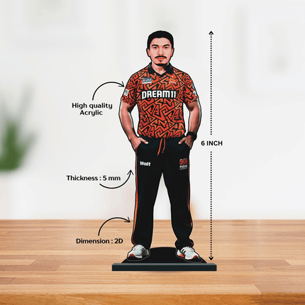 Custom IPL Team Miniature with Your Face + Free Keychain: Sunrisers Hyderabad