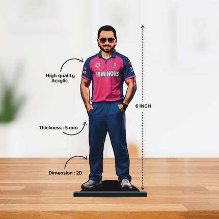 Custom IPL Team Miniature with Your Face + Free Keychain: Rajasthan Royals